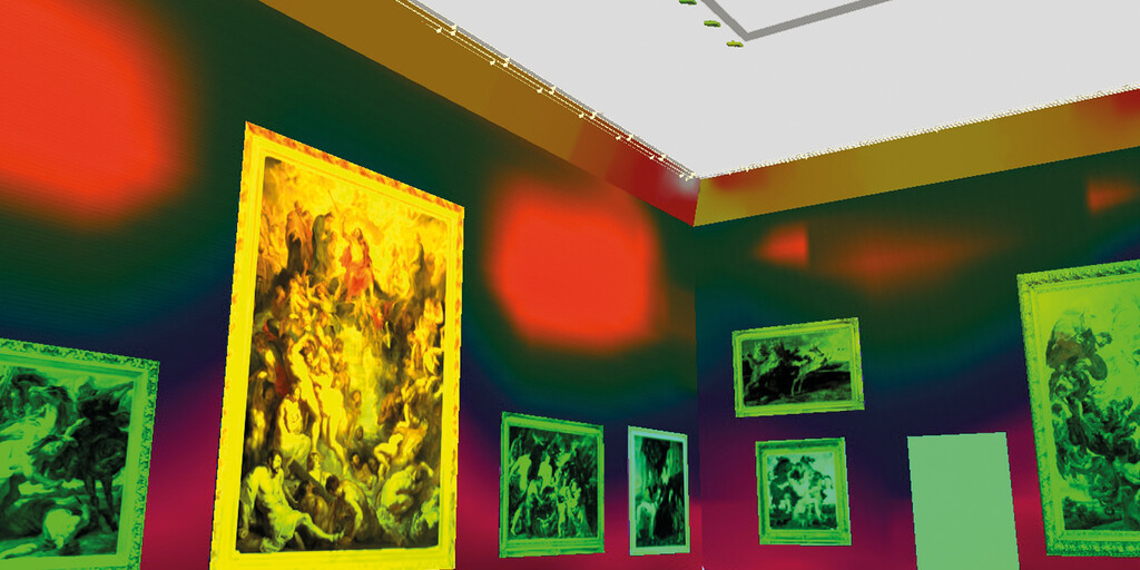 Modell einer Lichtsimulation für den Rubens-Saal in der Alten Pinakothek